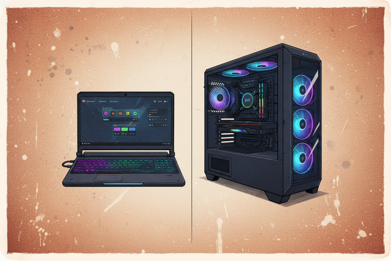 Notebook Gamer vs Desktop Gamer: qual vale mais a pena em 2026?