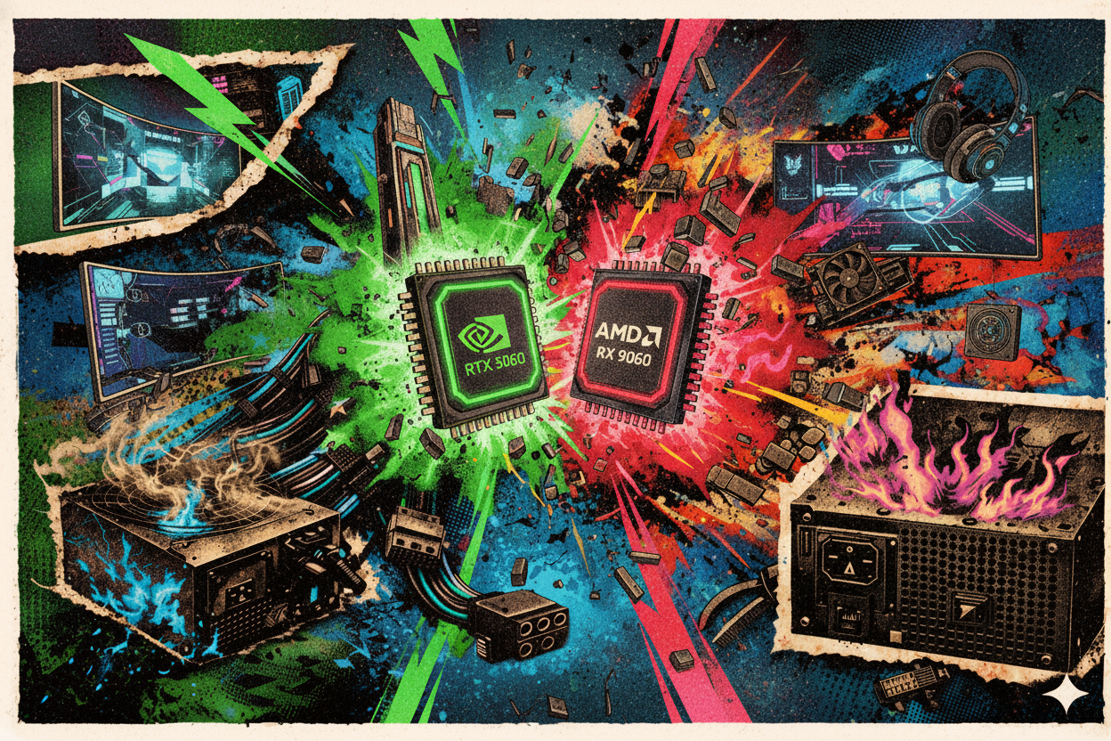 RTX 5060 vs RX 9060: qual GPU mid-range comprar em 2025/2026?